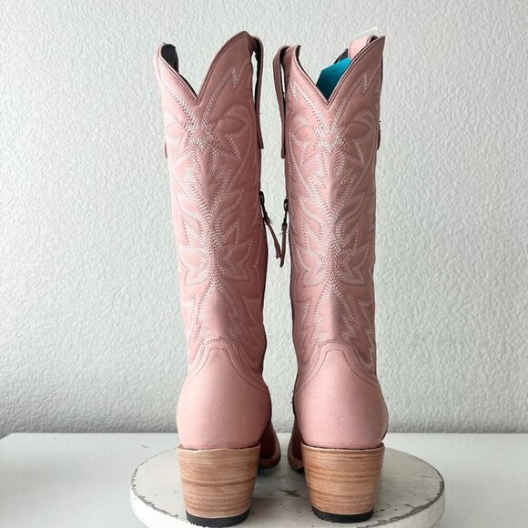 Lane SMOKESHOW Womens Cowboy Boots 10 Pink Leather Western Cowgirl Mid Calf - Picture 3 of 14